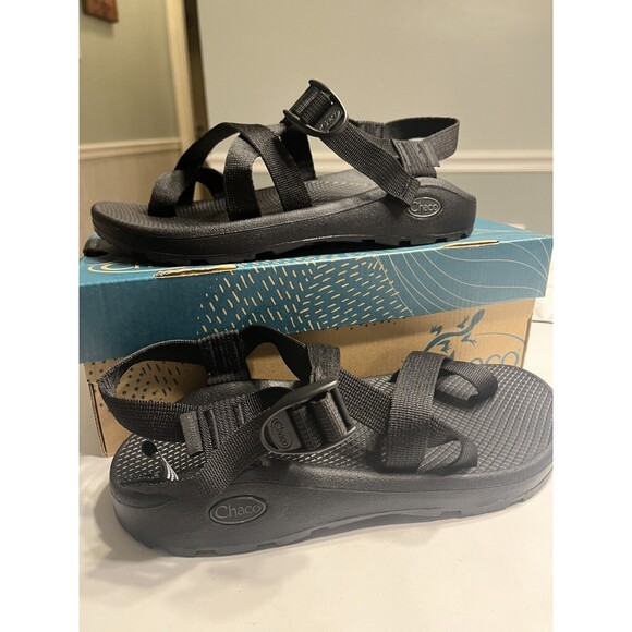 Chaco Z/Cloud-2 Black Bigtoe-Loop Strappy Shoes Sandals J106765 Men’s Sz 8